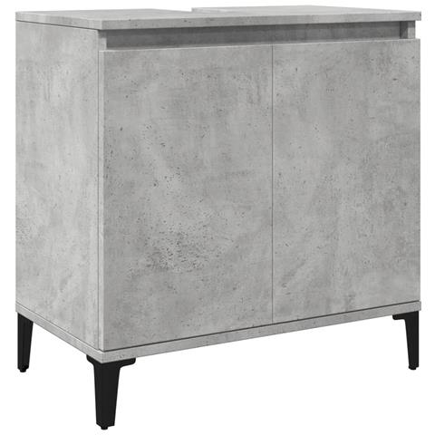 Mobile Lavabo Grigio Cemento 58x33x60 Cm In Legno Multistrato - Foto 2