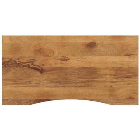 Piano Scrivania Con Curva 140x50x2,5cm Massello Grezzo Di Mango - Foto 1