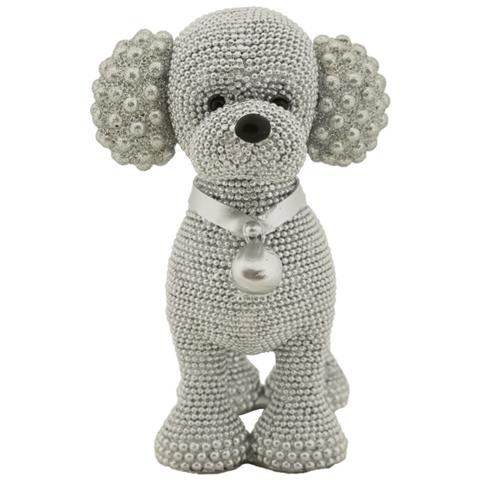 Scultura Cane 9 - Argento - Poliresina - 15x9,5x15 Cm - Foto 2