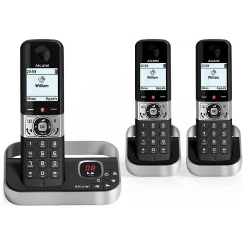 Telefono Cordless Duo Con Segreteria Telefonica Nero - F890voicetrionoir - Foto 1