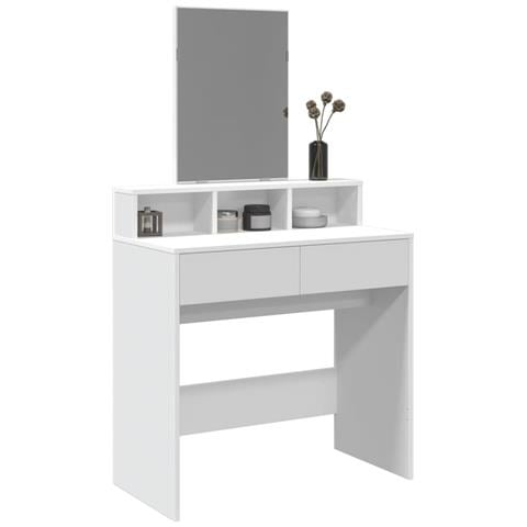 Toeletta Con Specchio Bianco 80x41x144,5 Cm - Foto 8