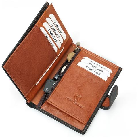 Elegante Portafoglio In Pelle Rfid Con Tasca Portamonete Con Cerniera - Foto 1