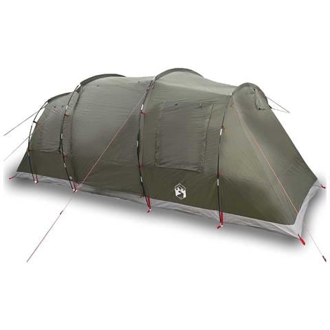 Tenda Familiare a Tunnel per 6 Persone Verde Oliva Impermeabile - Foto 1