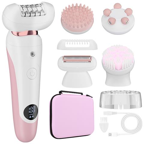Rasoio Da Donna 5 In 1: Rasoio Elettrico Per La Depilazione Femminile Pink - Foto 1