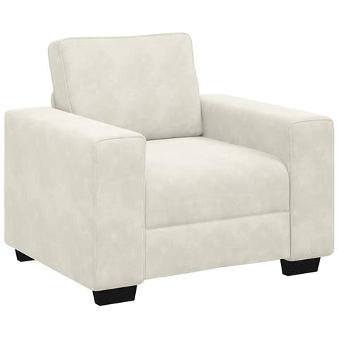 Divano Sedia Crema 60 cm Velluto - Foto 1