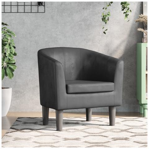 Poltrona Cabriolet Grigia in Similpelle - Foto 2