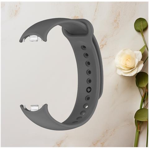 Cinturino Tpu Elegante Compatibile Con Xiaomi Band 8/9 (metal Head) - Comfort E Resistenza Al Sudore Grey - Foto 2