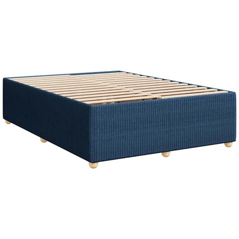 Giroletto a Molle con Materasso Blu 140x190 cm in Tessuto - Foto 9