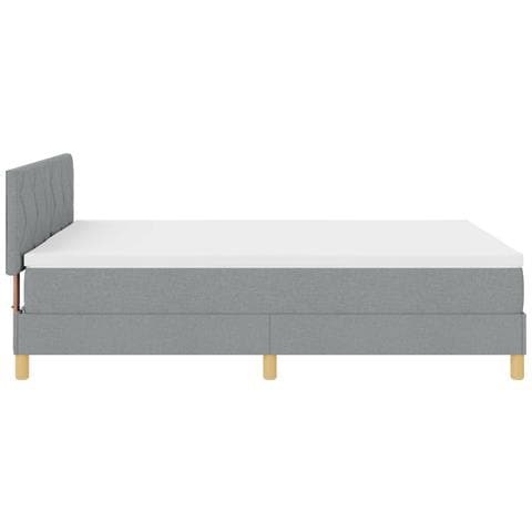 vitaXL Letto rete a molle con Materasso Grigio Chiaro 160x200 cm Tessuto - Foto 9