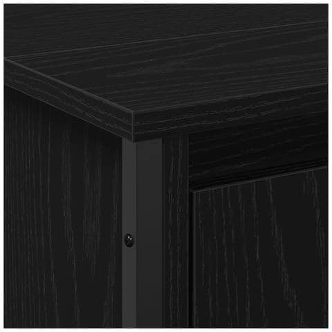 Mobile Lavabo Rovere Nero 91x35x60 cm Legno Ingegnerizzato - Foto 9