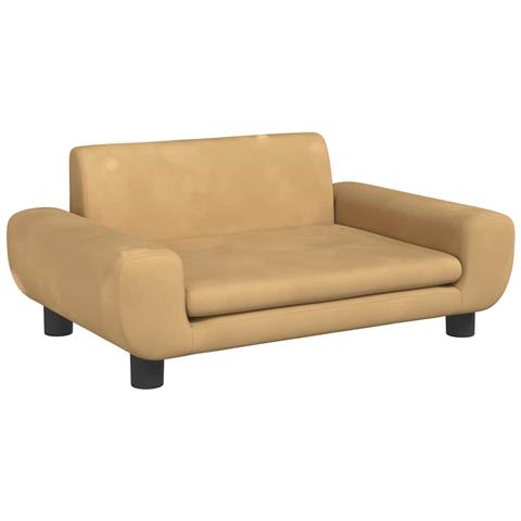 Lettino per Cani Marrone 70x45x33 cm in Velluto - Foto 1