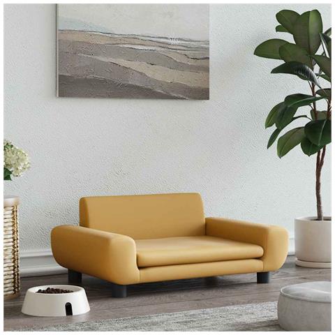 Lettino per Cani Marrone 70x45x33 cm in Velluto - Foto 2