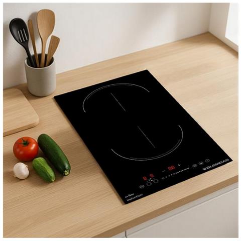 Piano Cottura A Induzione Domino Da 30 Cm Con 2 Fuochi, 3500 W, Nero - Gti321bs - Foto 2