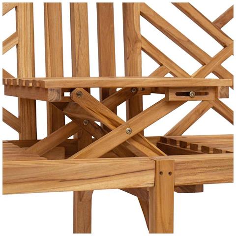 panchina Altro Marrone 150 x 60 x 90 cm Legno massello di teak - Foto 9