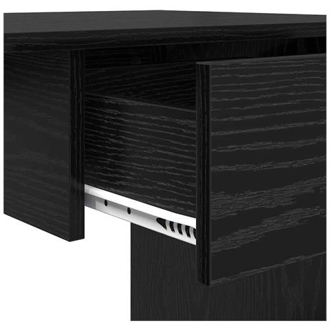 Scrivania Rovere nero 100 x 50 x 76 cm Legno multistrato - Foto 9