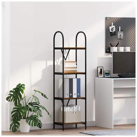 Libreria Rovere fumo 40 x 30 x 146 cm Legno multistrato - Foto 2