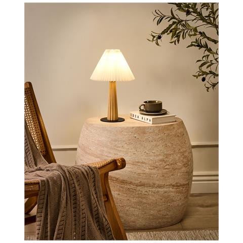 Lampada Da Tavolo Aligide Legno Naturale - Foto 1