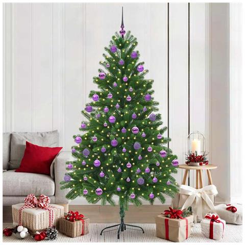 Albero di Natale con 300 LED con supporto Verde 210 cm PE - Foto 2