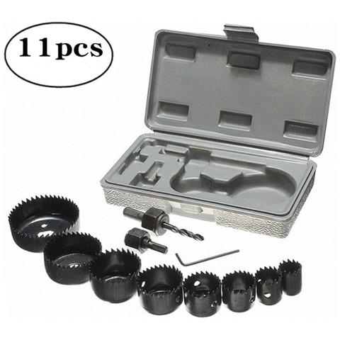 Set Di Seghe A Tazza Per Legno 11 Pezzi, 19-64mm In Acciaio Al Carbonio Per Trapano Elettrico - Foto 2