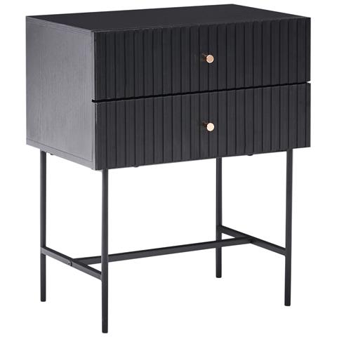 Comodino 2 Cassetti Coventry Nero /oro - Foto 2