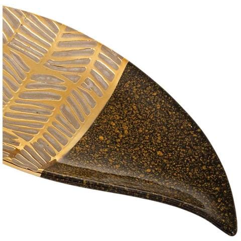 Centrotavola In Ceramica Dorata 42,5x16,5x2,5h - Foto 6