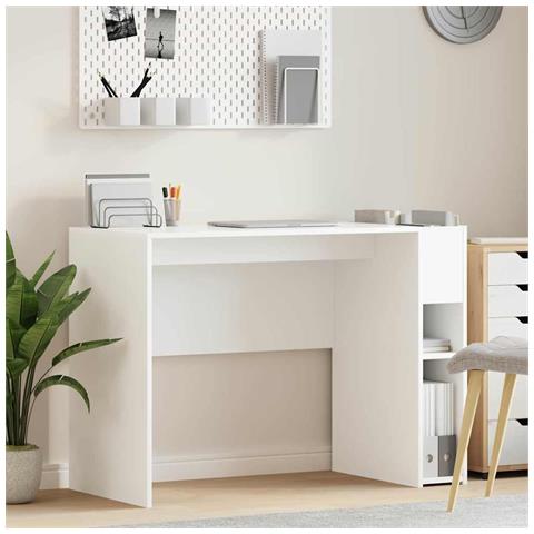 Scrivania Bianco 109 x 50 x 78 cm Legno multistrato - Foto 2