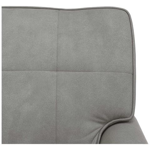 Chaise Lounge Grigio chiaro 91 x 157 x 91 cm Velluto - Foto 9