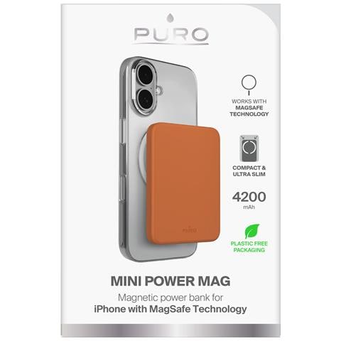 Mini Power Mag Polimeri di litio (LiPo) 4200 mAh Carica wireless Arancione - Foto 2