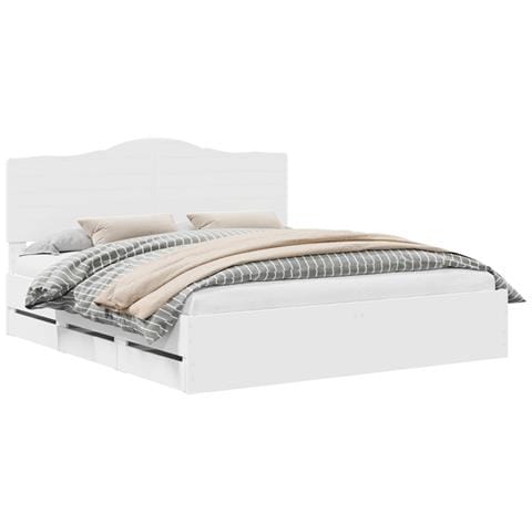 Struttura del letto Bianco 180 x 200 cm Legno Ingegnerizzato - Foto 1
