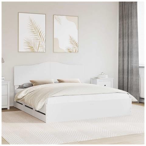 Struttura del letto Bianco 180 x 200 cm Legno Ingegnerizzato - Foto 2