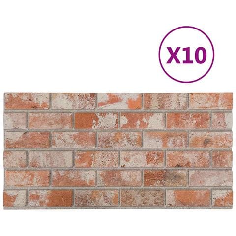 Pannelli da parete 10 pcs Arancione 100 x 50 cm Schiuma EPS - Foto 2