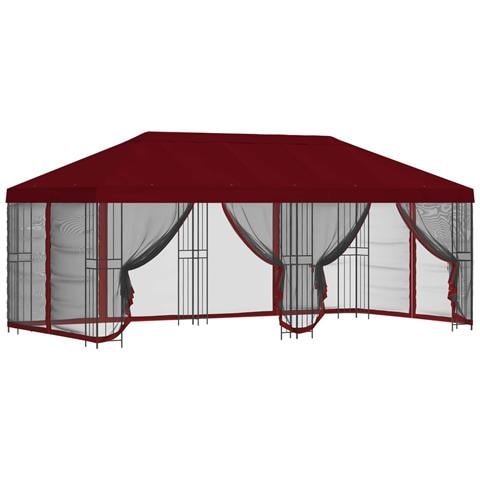 Gazebo con pareti laterali 6 x 3 m Borgogna - Foto 1