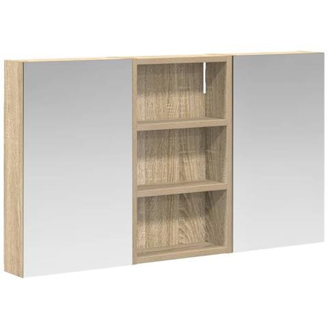 Set di Armadi da Bagno con lo scaffale 3 pcs 90 x 10,5 x 50 cm - Foto 1