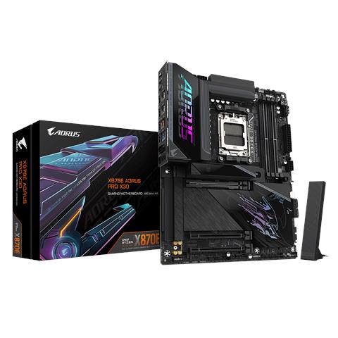 X870E AORUS PRO X3D Scheda Madre - Supporta CPU AMD Ryzen 9000, VRM digitale a 18+2+2 fasi, fino a 9000MHz DDR5 (O.C.), 2xPCIe 5.0 + 2xPCIe 4.0, Wi-Fi 7, LAN 5GbE, USB 4 - Foto 1