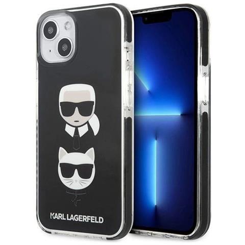 Karl Lagerfeld Klhcp13stpe2tk Custodia Iphone 13 Mini 5.4 Nera / Nera Karl & Choupette Head - Foto 1