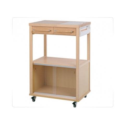 Carrello Porta Microonde con Tagliere - Modello Benchef Naturale - Foto 5