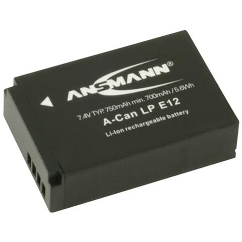 1400-0045 Batteria Ricaricabile agli Ioni di Litio LP-E12 per Fotocamere Canon - Foto 2