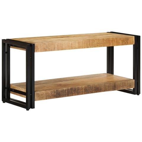Mobile Porta Tv 90x30x40 Cm In Legno Massello Di Mango - Foto 2