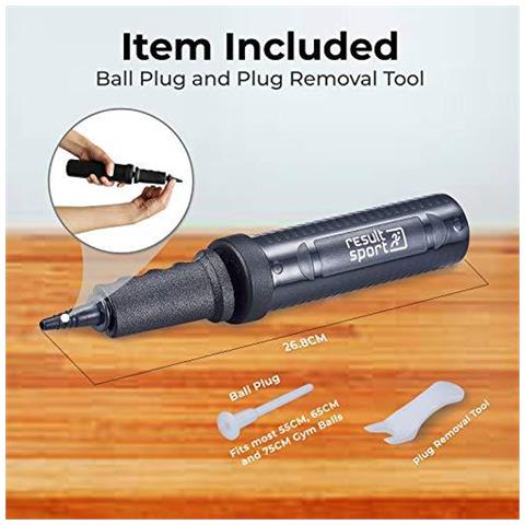 Pompa A Mano Doppia Azione Con Tappo Plug E Rimozione Plug Strumento Per La Ginnastica Swiss Ball - Foto 4