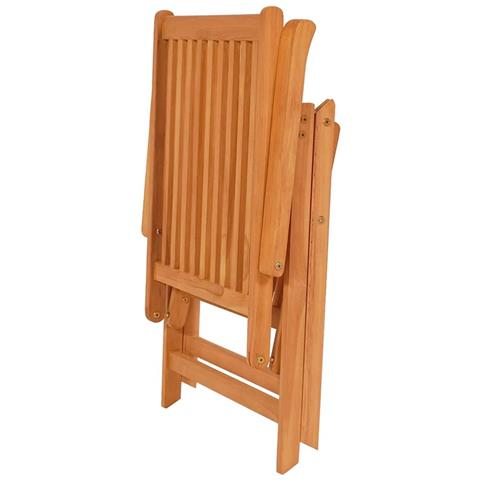Sedie Reclinabili da Giardino 8 pz in Legno Massello di Teak - Foto 2