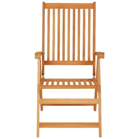 Sedie Reclinabili da Giardino 8 pz in Legno Massello di Teak - Foto 5