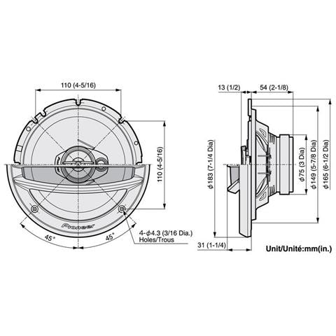 Altoparlanti integrati TS-A2013I 3-vie 25 - 28000 Hz - Foto 1