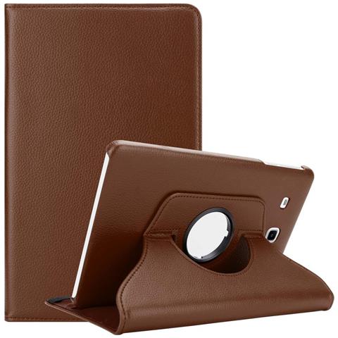 Cadorabo Custodia Per Tablet Compatibile Con Samsung Galaxy Tab E (9.6"" Zoll) Sm-t561 / T560 In Bruno Fungo - Coperchio Protettivo Senza Auto Wake Up, Con Funzione Stand E Chiusura A Fascia Elastica - Foto 1