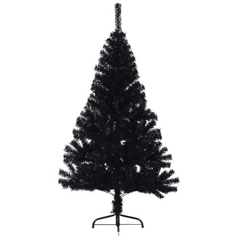 Albero Di Natale Artificiale A Metà Con Base Nero 120 Cm Pvc - Foto 9