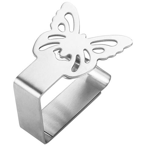 Fermagli /portapanno Con Farfalla Confezione Da 4 D'argento - Foto 6