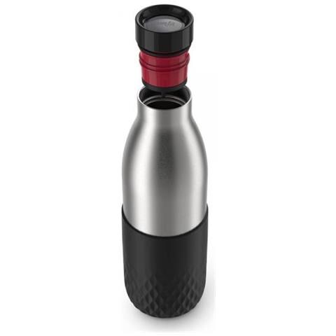 Bludrop Sleeve N3110500 Borraccia Fitness, Sport 500 Ml Acciaio Inossidabile Nero, Acciaio Inossidabile - Foto 2