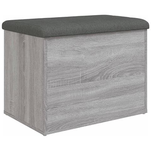 Panca Portaoggetti Grigio Sonoma 62x42x45 Cm Legno Multistrato - Foto 2