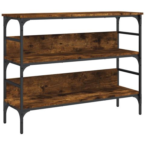 Tavolo Consolle Rovere Fumo 100x32x75 Cm Legno Multistrato - Foto 2