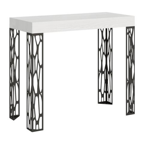 Consolle Allungabile 90x40/300 Cm Ghibli Telaio Antracite - Cemento - Foto 1