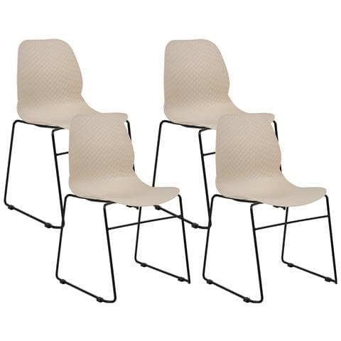 Set Di 4 Sedie Da Pranzo Beige Panora - Foto 2